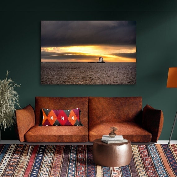 Storm passing over Lorain Harbor Lighthouse - Lorain, OH
