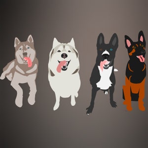 Customized Cartoon Pet Vector | Digital Pet Portrait | Cartoon Portrait | Custom Pet Portrait | Pet Vector | Pet Portrait Custom