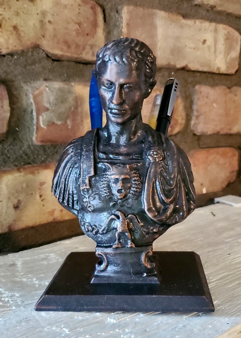 Julius Caesar Large Oiled Bronze 3D Printed Pen Holder Etsy