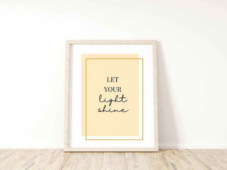 Let Your Light Shine Printable Wall Art, Kids Room Decor, Affirmations ...
