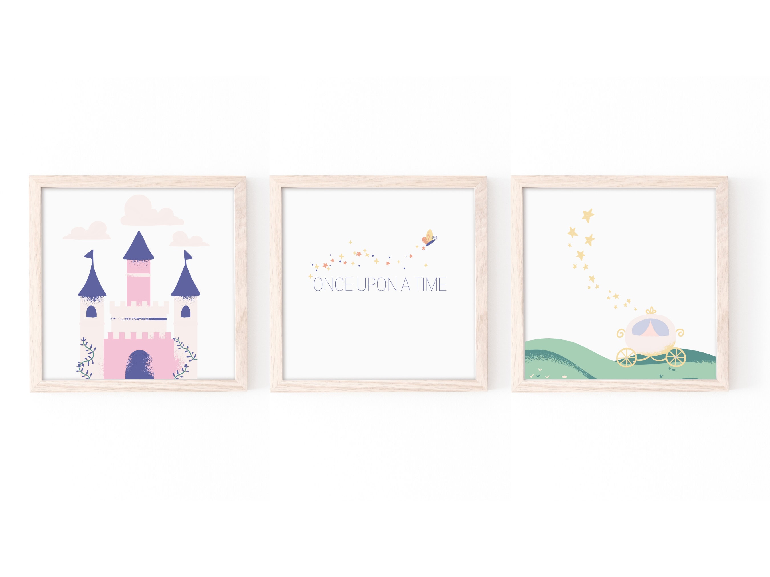 Once Upon A Time Castle Printable Wall Art Set of 3, Kids Room Wall ...