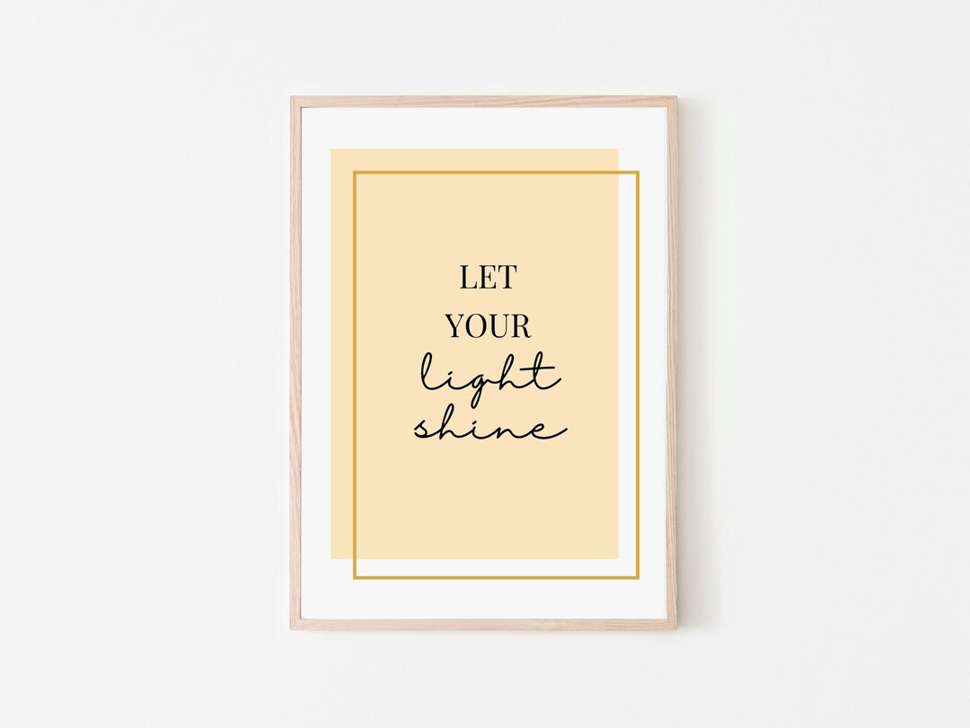 Let Your Light Shine Printable Wall Art, Kids Room Decor, Affirmations ...