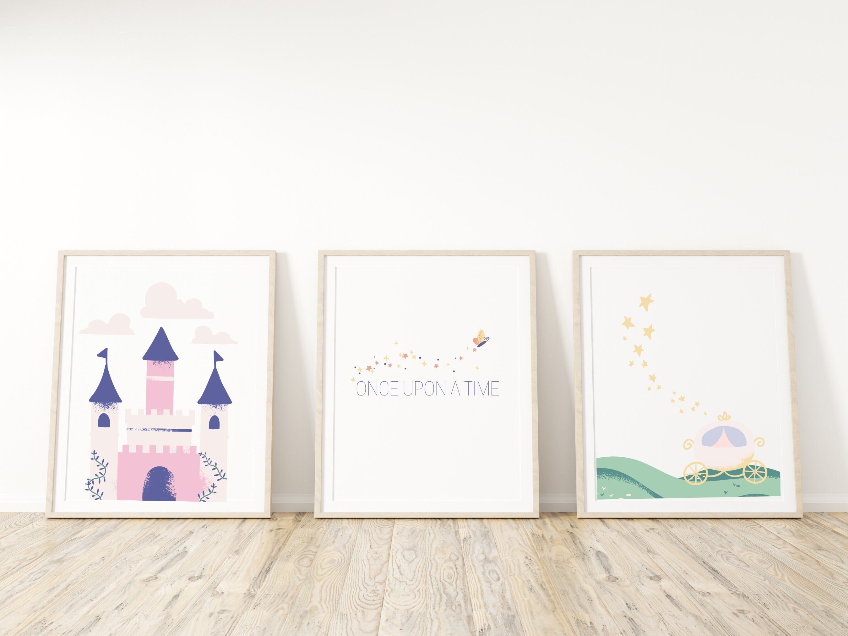 Once Upon A Time Castle Printable Wall Art Set of 3, Kids Room Wall ...