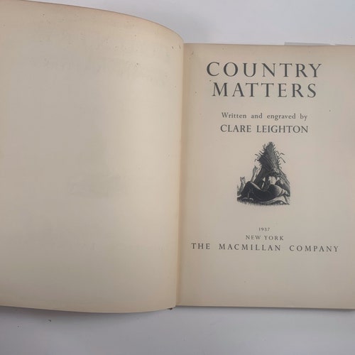 RARE! Country Matters shops (1937) Written and Engraved by Clare Leighton