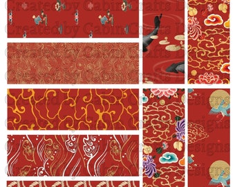 Into The Orient Pen Wrap Bundle, Buntes Epoxy Pen Wrap Design, Waterslide Glitzer Pen Wrap Design, Instant Digital Download Dateien, PNG JPG
