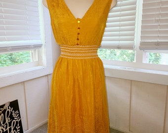 Macrame Dress brussels in Mustard Color - Etsy