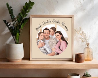 Custom Portraits from Family Photos Pixar and Illustration—Digital File & video ONLY