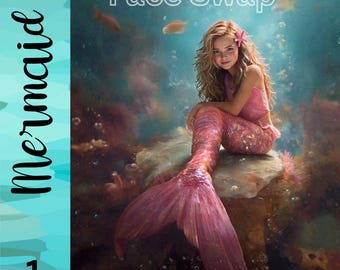 Custom Mermaid Portrait, Fantasy Face Swap, Heirloom Picture