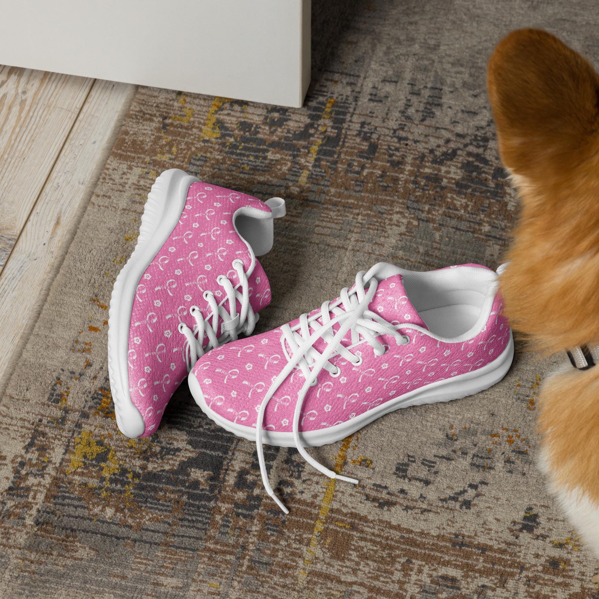 Breast Cancer Bows Design Support Leisure Shoes