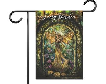 Fairy Garden Stained GlassFlag