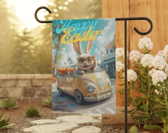 Happy Easter Bunny  Garden Flag |  Spring Easter Decor