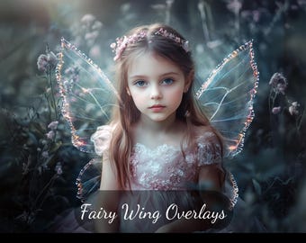 Fairy Wings Overlays for Photoshop: PNG Set (Digital Download)