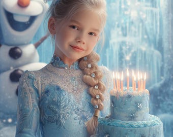 Princess Birthday Invitation Face Swap Portrait with 10 second video