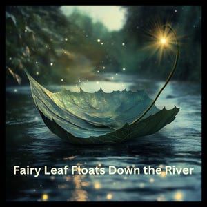 Liść Fairycore dla wróżek lub małych wróżek, spływ rzeką