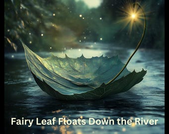 Fairycore Leaf for fairies or baby fairies Fair floating down the river