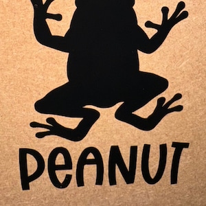 Personalized Frog Name Vinyl Decal - Cute Custom Sticker