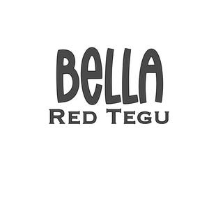 Red Tegu Vinyl Name Decal Custom - Personalized Vinyl Sticker for Enclosure