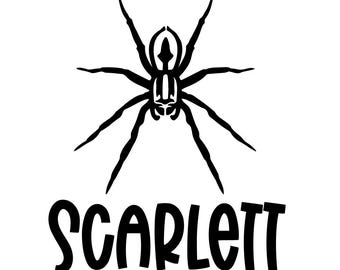 Wolf Spider Name Vinyl Decal - Enclosure Decor