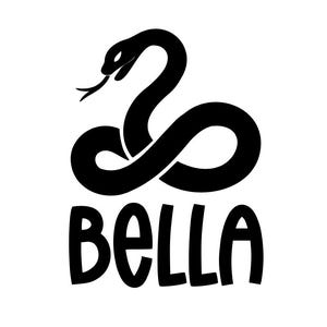 Calcomanía de vinilo con nombre personalizado de serpiente - Decoración personalizada para recintos
