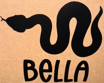 Schlange Name personalisierte Vinyl Aufkleber - individuelle Gehäuse Dekor