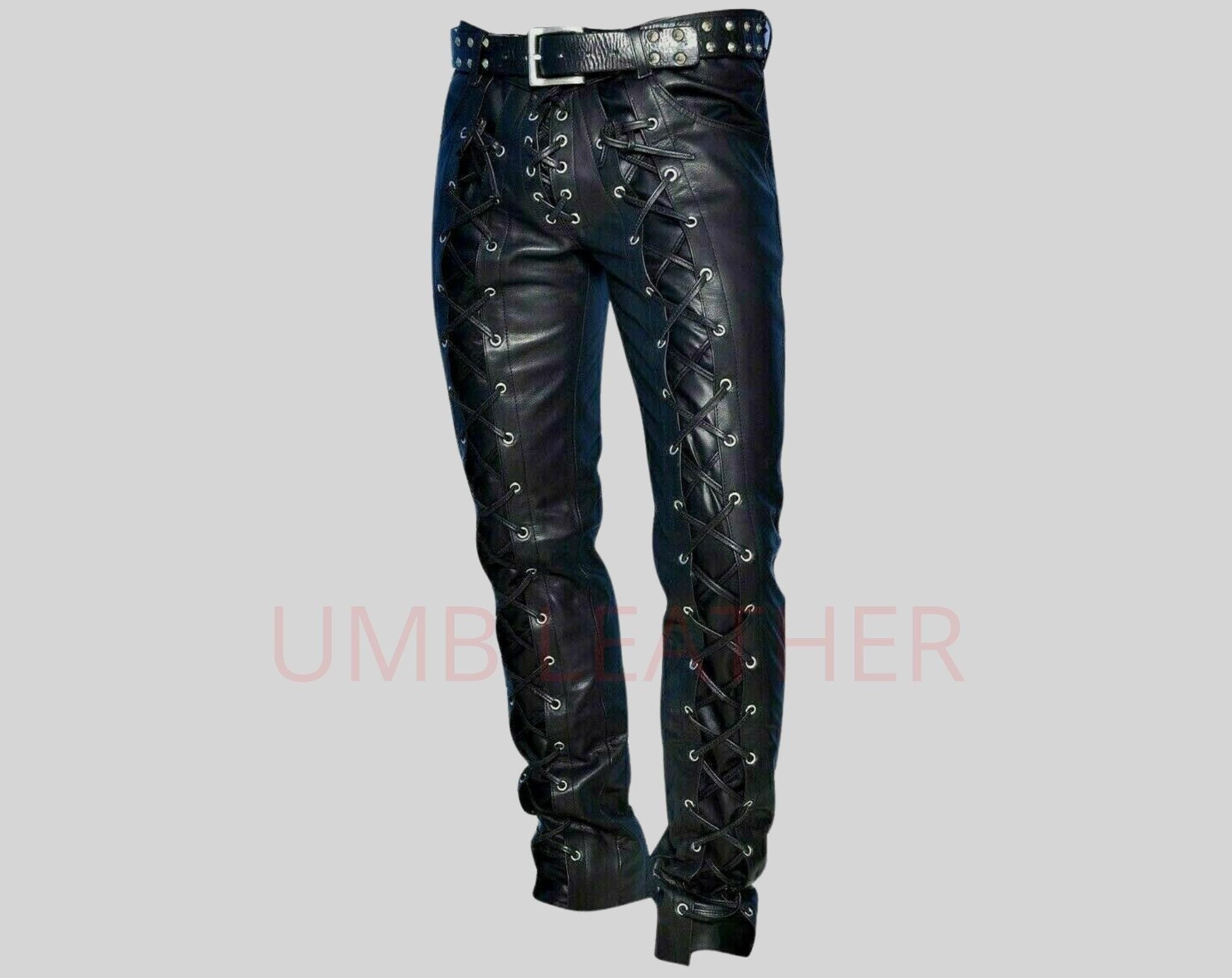 Cowboy Lace up Leather Pants : Made To Measure Custom Jeans For Men &  Women, MakeYourOwnJeans®