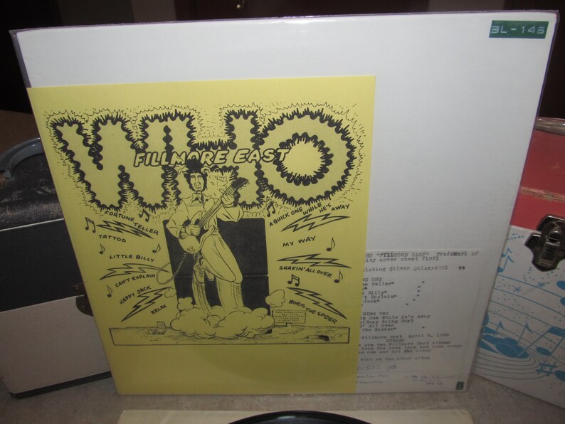 The Who Rare Vinyl LP Live Filmore East April 1968 Etsy
