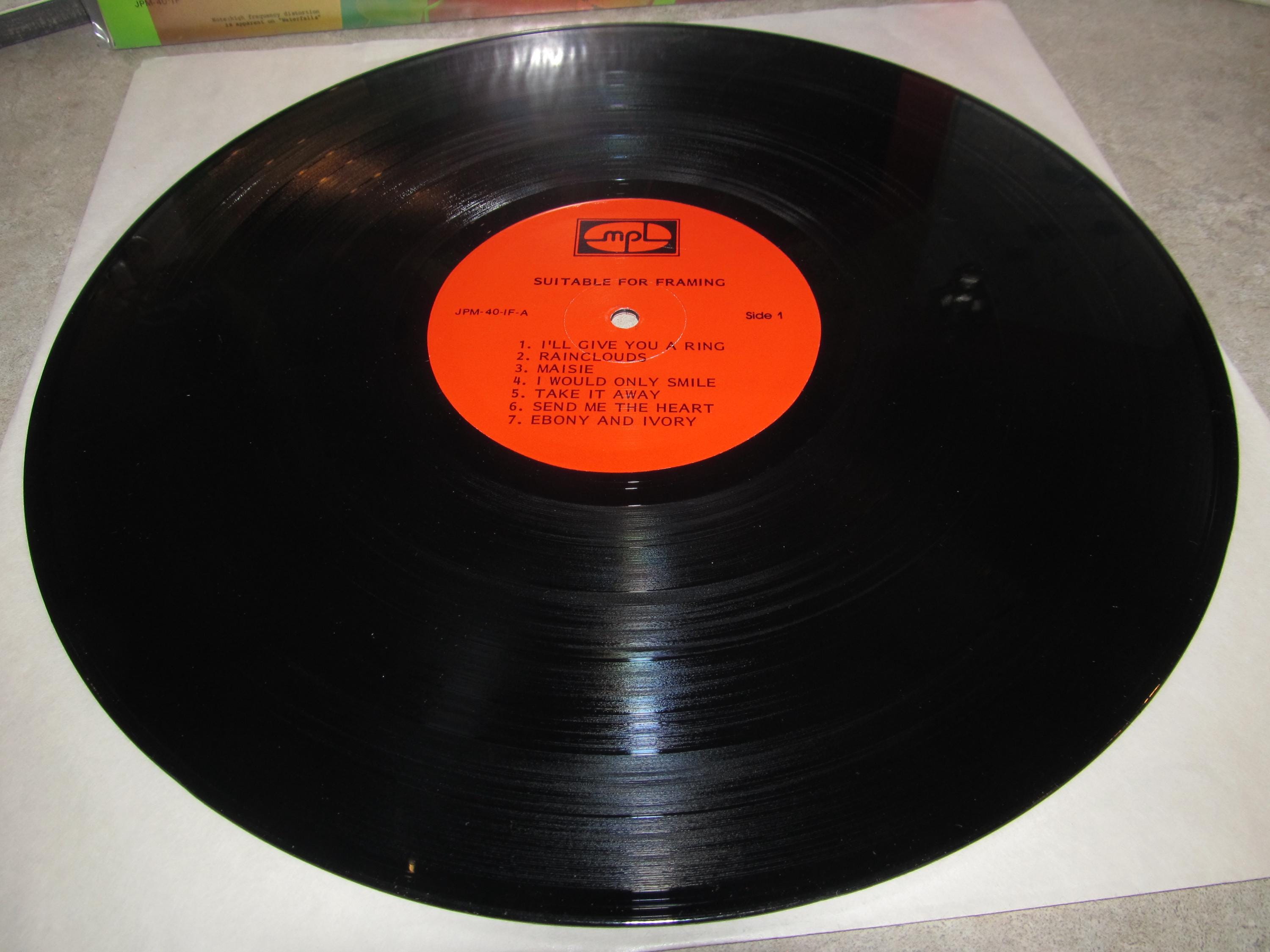 国不明LP Paul Mccartney Suitable For Framing JPM40IF MPL /00260 Paul McCartney - Suitable For Framing - Used Vinyl - High