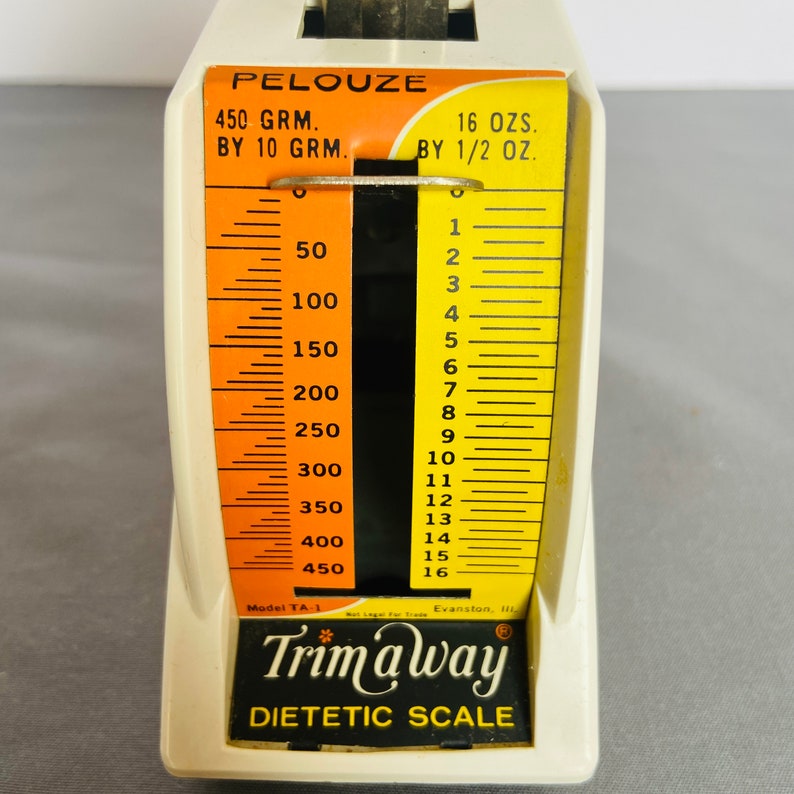 vintage Pelouze Trim a Way Balance diététique Années 1960 Grammes et onces Œuvres image 6