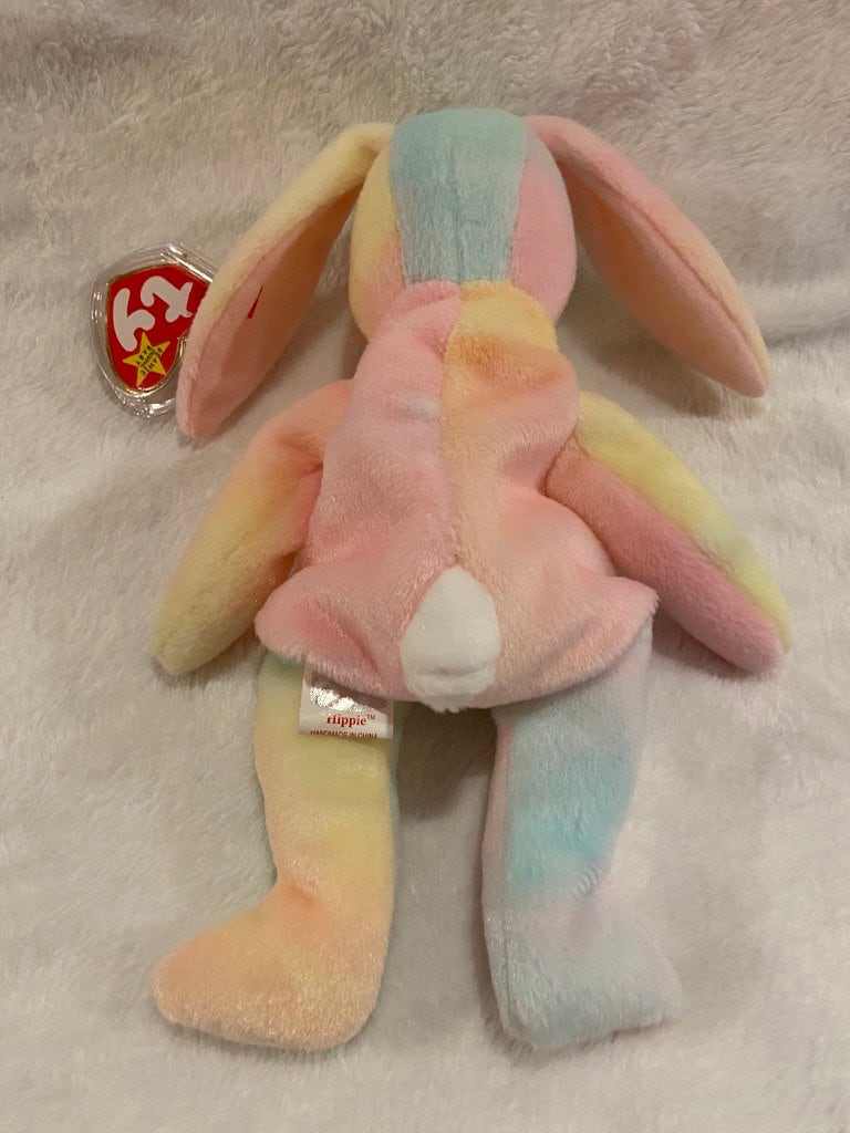 Hippie the Rabbit - TY Beanie Babies - Birthdate 04 May 1998 - PE ...