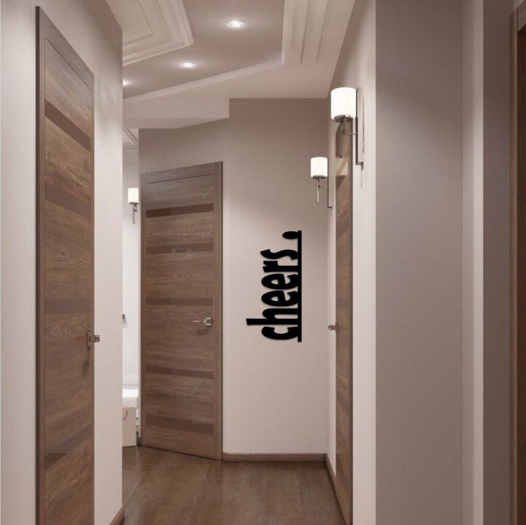 Cheers Sign Vertical Bar Sign Home Bar Decor Vertical Etsy