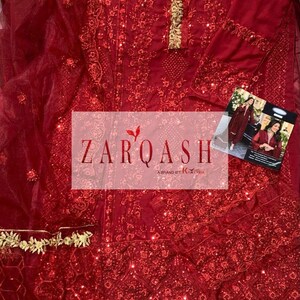 AzureE Luxe By Zarqash Z-2093 Georgette Stitched Salwar Suits
