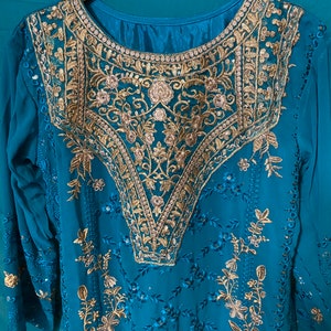 Azure Luxe By Zarqash Z-2093 Georgette Stitched Salwar Suits