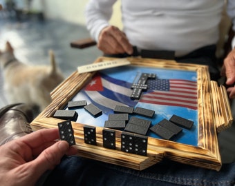 Custom Order Mini Domino Table (with dominoes)