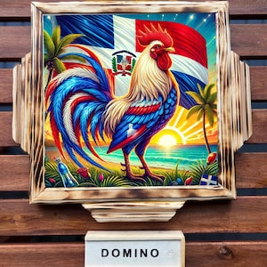 Dominicaanse Republiek Gallo mini-dominotafel (met dominostenen)