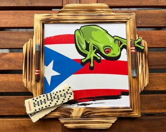 Puerto Rican Mini Domino Table (with dominoes)