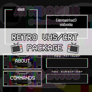 Retro VHS/CRT --> Full Twitch Paket (Animierte Szenen)