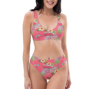 Sustainable Summer Vibe VW Flip Flops High Waisted Bikini Set