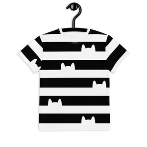 Gabby&#39;s Dollhouse Inspired Shirt Youth crew neck, Adorable Cat Silhouette Design, Perfect for Little Cat Lovers and Fans of the Show