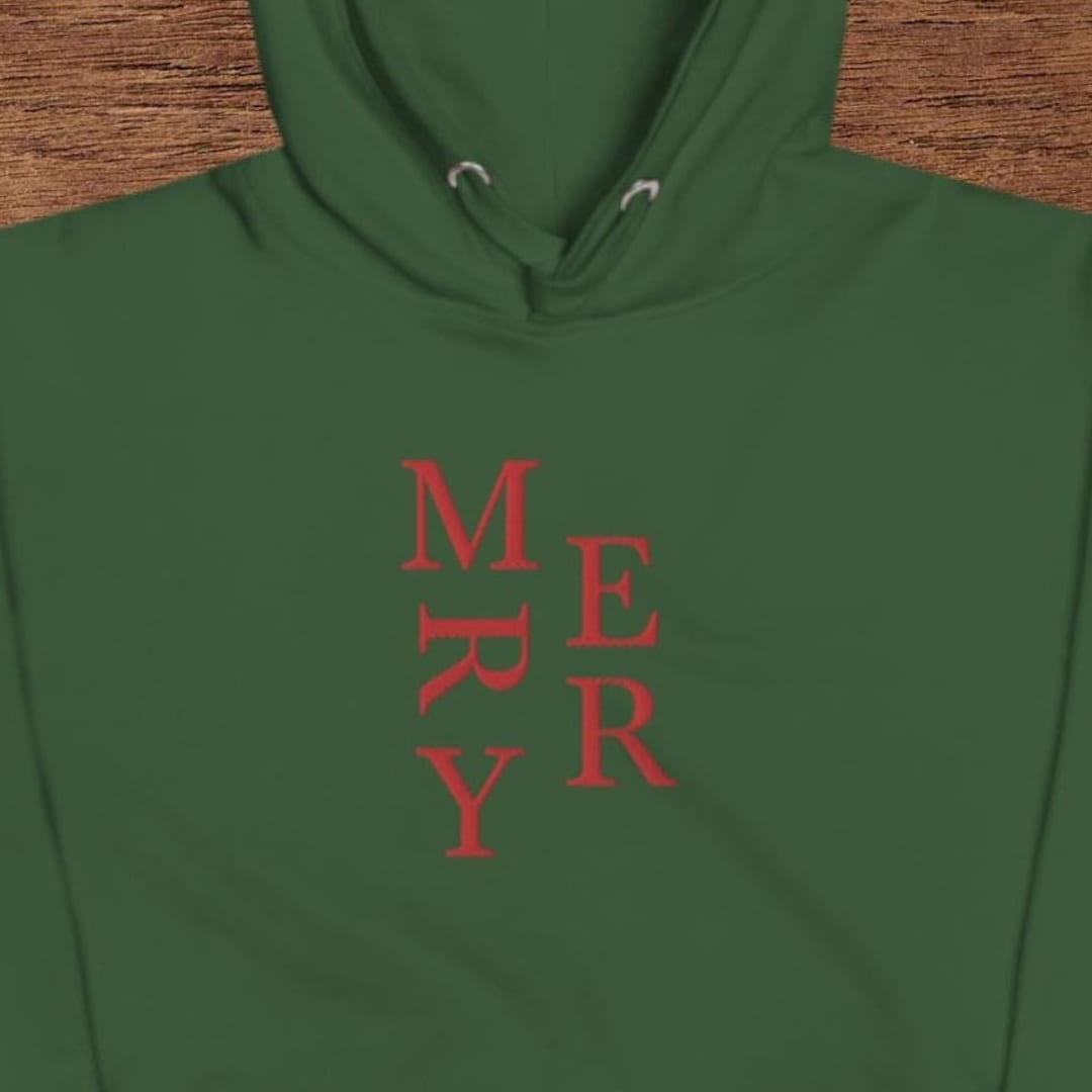【CPGN STUDIO】23FW★ Merry Holidays Embroidered Hoodie Embroidered Merry Christmas Holiday Unisex Hoodie - Etsy