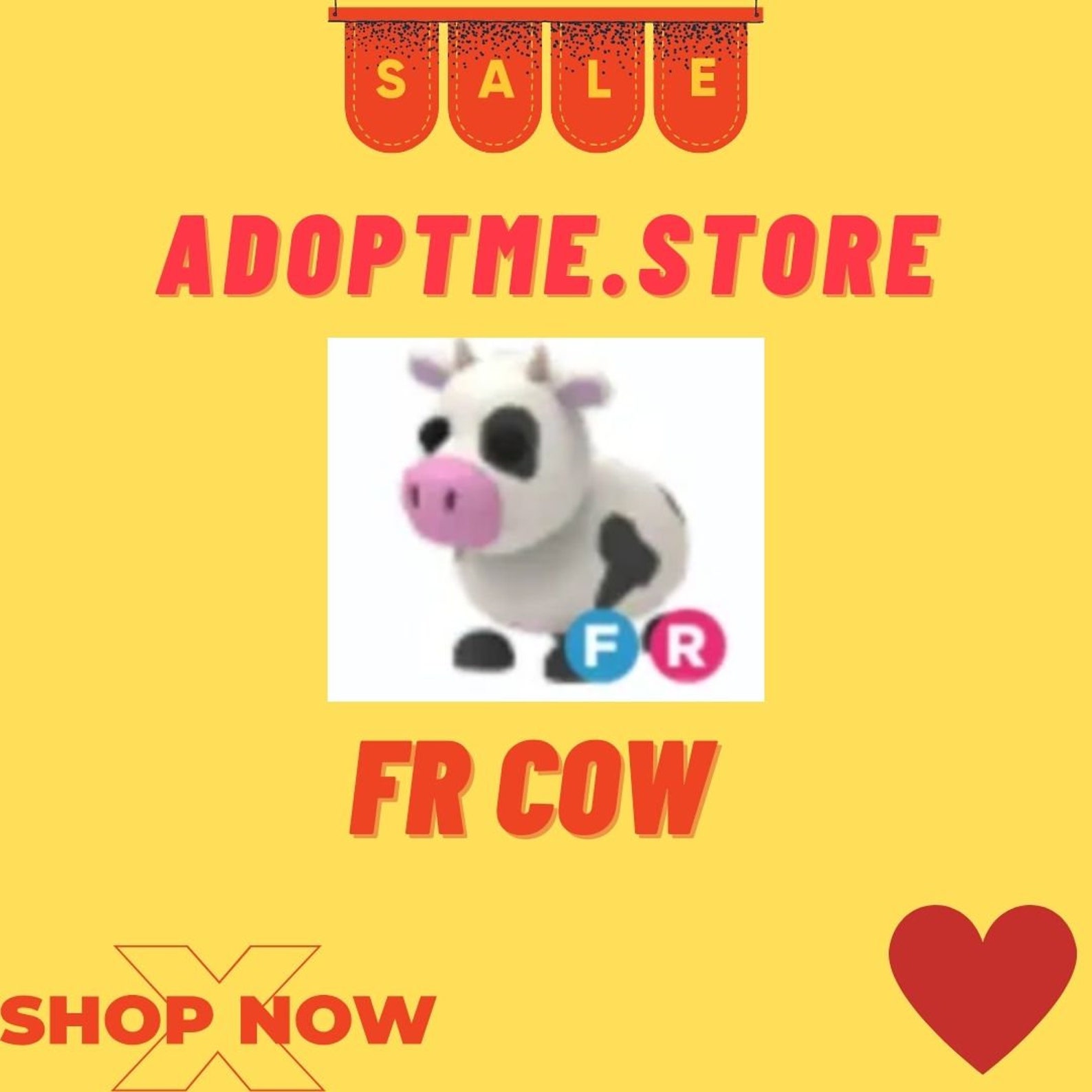 Roblox Adopt Me FR COW Adopt ME Store Etsy Australia
