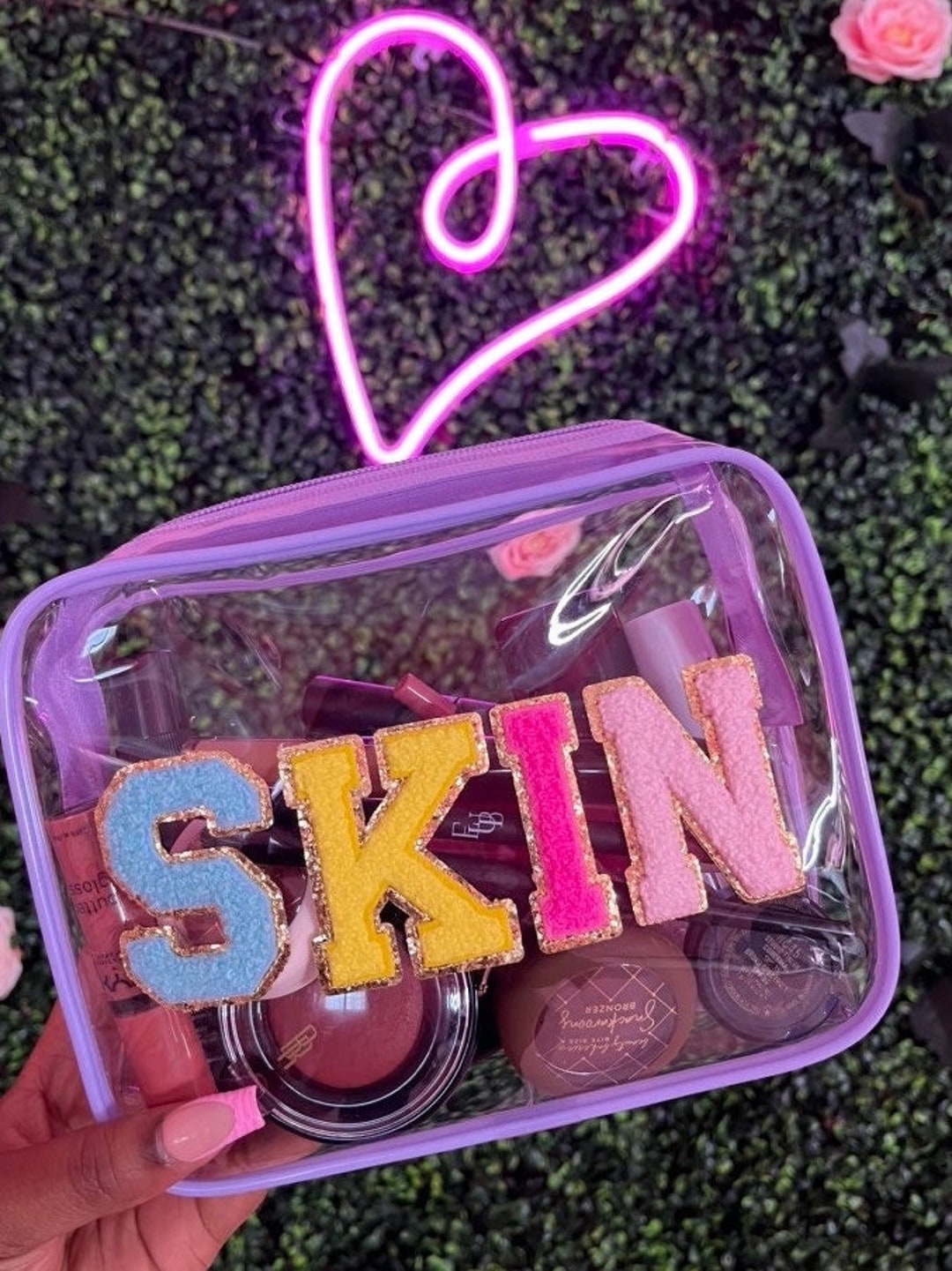 Personalized Clear Makeup Bag Etsy