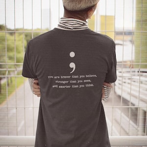 Semicolon shirt, Suicide Prevention shirt, Suicide Awareness, Mental Health shirt, Unisex Jersey Short Sleeve Tee
