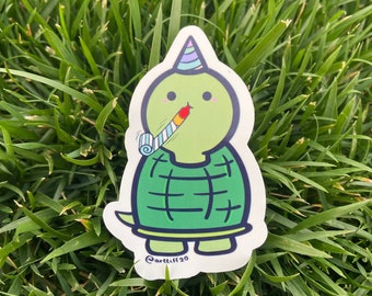 Party-Hearty Turtlee Sticker