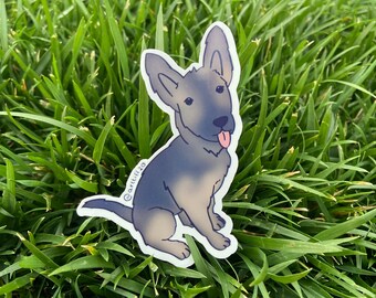 Kyra the German Shepherd Sticker