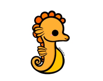 Lenny the Seahorse Sticker