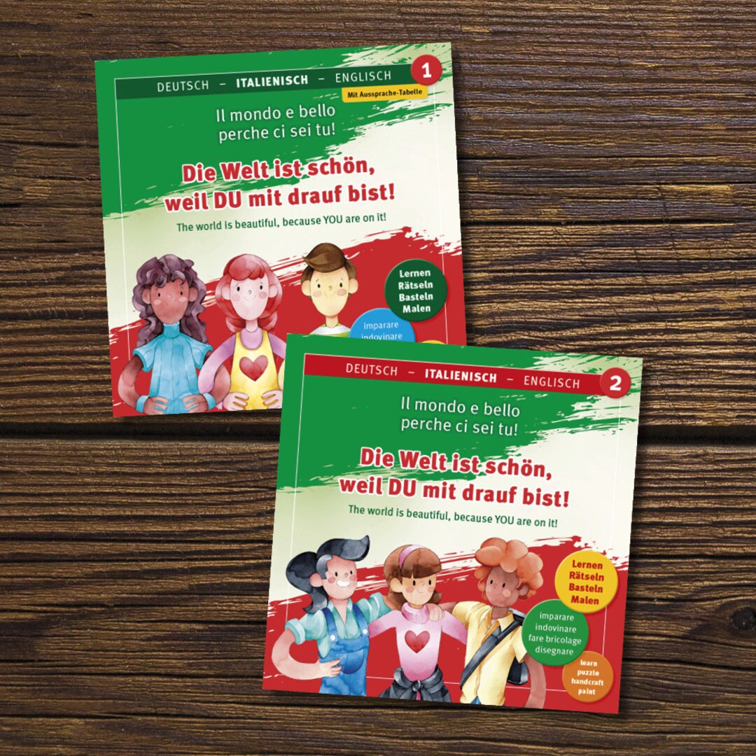 Multilingual Children's Books German Italian English Etsy