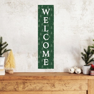 Welcome Evergreen Christmas Tree Barn Wood Sign | Rustic Holiday Decor | Farmhouse Christmas Decor 6x11 Inches By Rustic Marlin