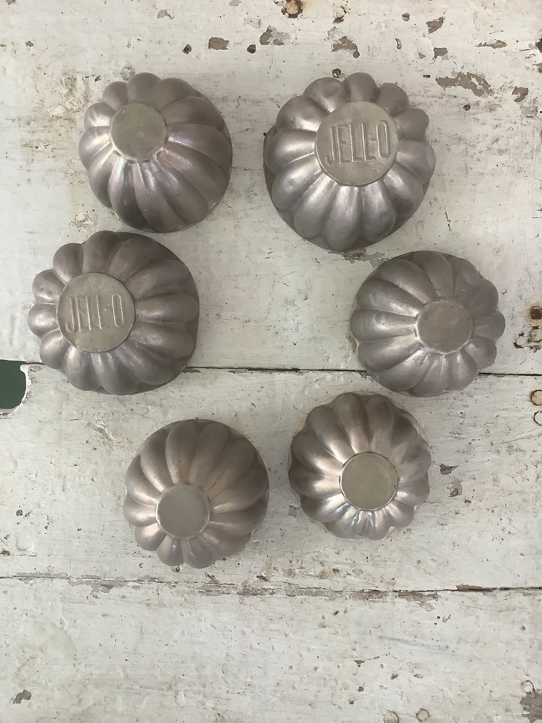 Copper Tone Aluminum Gelatin Jello Molds Set 3 of Shapes Wall Décor Vintage