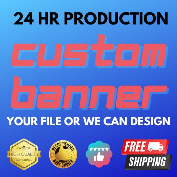 Custom 13 oz. Vinyl Banner - High-Quality Print with Grommets, Optional Pole Pockets & Wind Slits - Perfect for Parties, Corporate Events