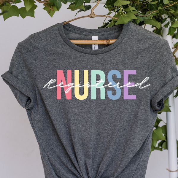 Registered Nurse colorful SVG download. Quick and easy download for making this nurse design for personal use!